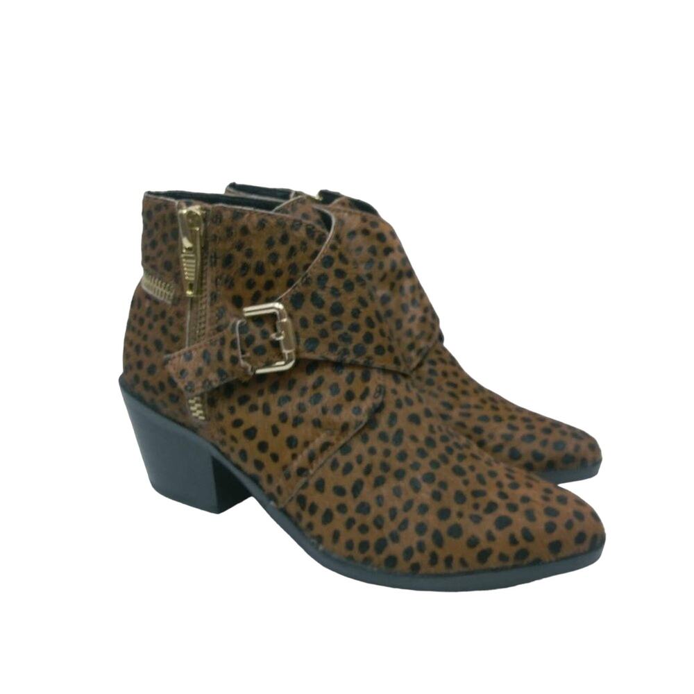 DV by Dolce Vita Ponyhair Leopard Print Boots Size 6.5